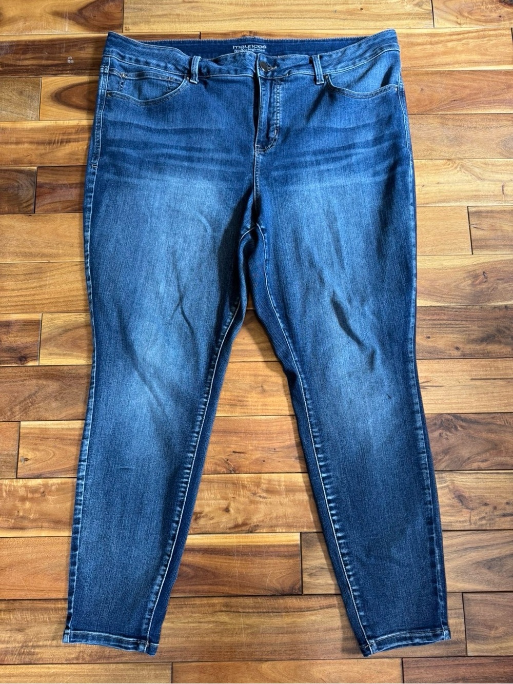 MAURICES 22W ✨ plus size ever flex high rise denim with stretch and pockets blue